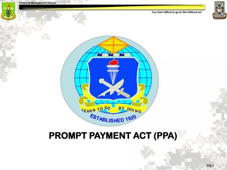 PROMPT PAYMENT ACT (PPA)