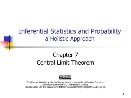 Inferential Statistics and Probability a Holistic Approach