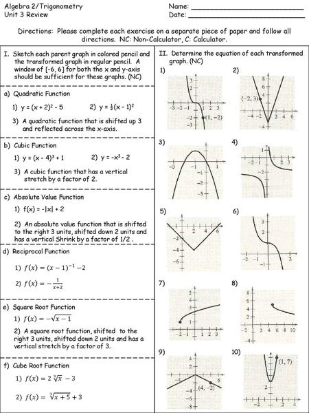 Algebra 2/Trigonometry Name: __________________________