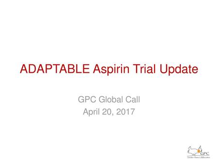 ADAPTABLE Aspirin Trial Update