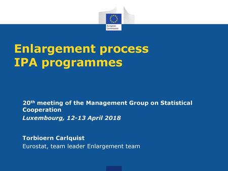 Enlargement process IPA programmes