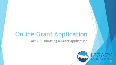 Online Grant Application