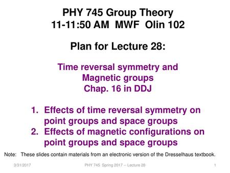 Time reversal symmetry and