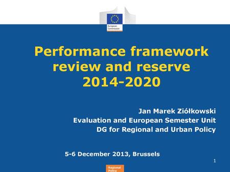 Performance framework review and reserve