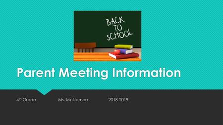 Parent Meeting Information