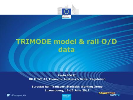 TRIMODE model & rail O/D data