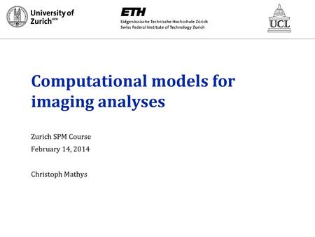 Computational models for imaging analyses