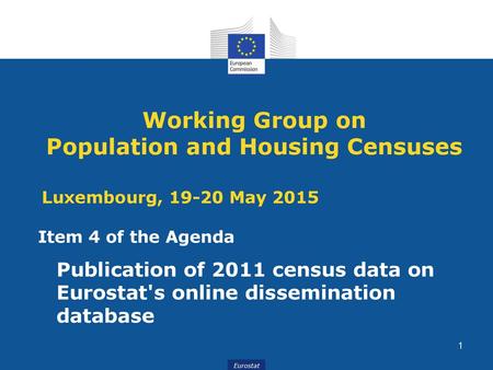 Working Group on Population and Housing Censuses