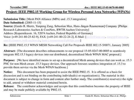 November 2005 doc.: IEEE November 2005