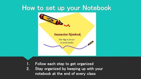 How to set up your Notebook