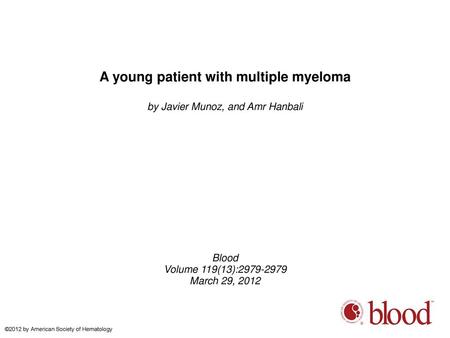 A young patient with multiple myeloma