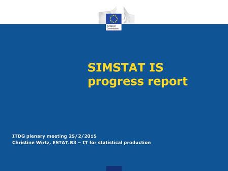 SIMSTAT IS progress report