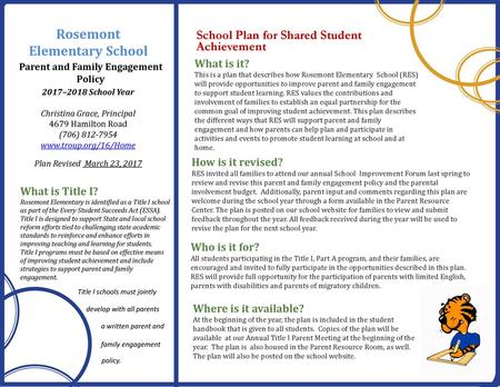 Parent and Family Engagement Policy