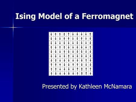 Ising Model of a Ferromagnet