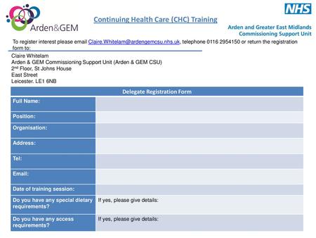 Delegate Registration Form