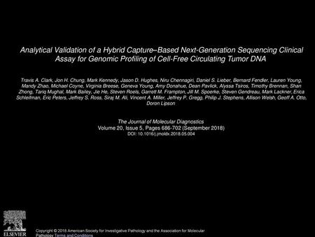 Analytical Validation of a Hybrid Capture–Based Next-Generation Sequencing Clinical Assay for Genomic Profiling of Cell-Free Circulating Tumor DNA  Travis.