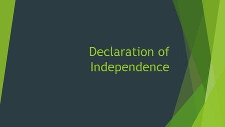 Declaration of Independence