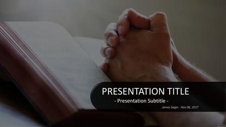 - Presentation Subtitle -