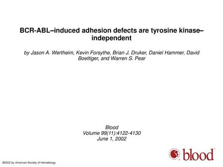 BCR-ABL–induced adhesion defects are tyrosine kinase–independent