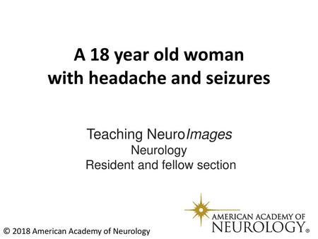 with headache and seizures