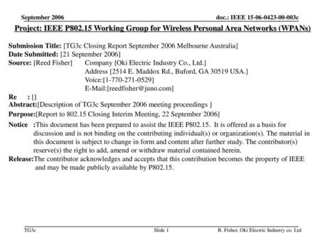 平成30年11月 doc.: IEEE /424r1 September 2006