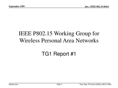 IEEE P Working Group for Wireless Personal Area Networks