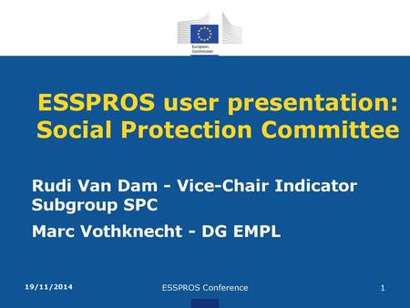 ESSPROS user presentation: Social Protection Committee