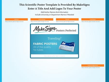 This Scientific Poster Template Is Provided By MakeSigns