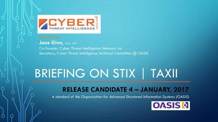 Briefing on STIX | TAXII