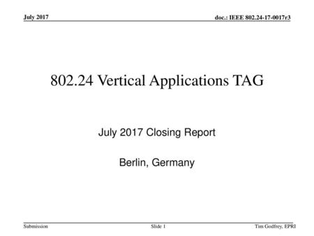 Vertical Applications TAG