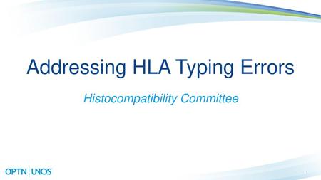 Addressing HLA Typing Errors