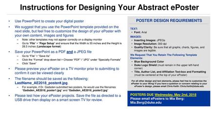 Instructions for Designing Your Abstract ePoster