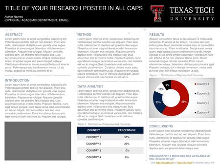 TITLE OF YOUR RESEARCH POSTER IN ALL CAPS Author Names (OPTIONAL: ACADEMIC DEPARTMENT, EMAIL) ABSTRACT Lorem ipsum dolor sit amet, consectetur adipiscing.