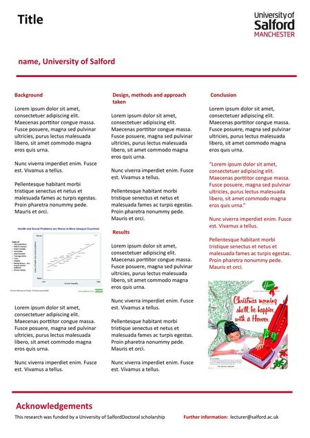 Title Acknowledgements name, University of Salford Background