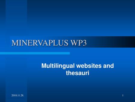 Multilingual websites and thesauri