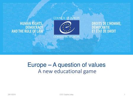 Europe – A question of values A new educational game