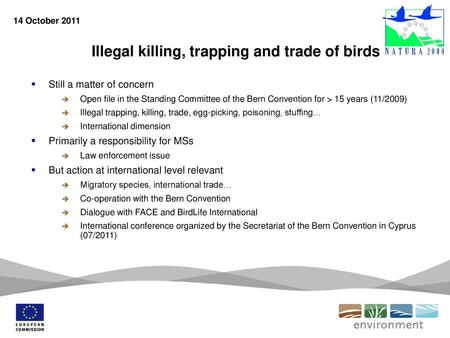 Illegal killing, trapping and trade of birds