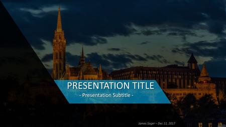 - Presentation Subtitle -