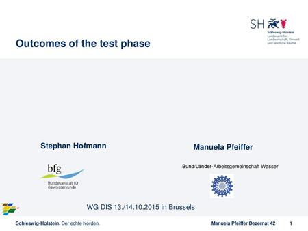 Outcomes of the test phase