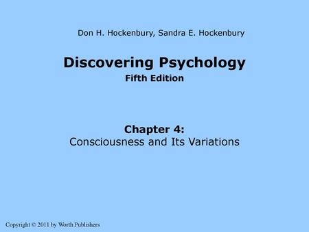 Discovering Psychology