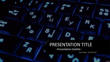 - Presentation Subtitle -