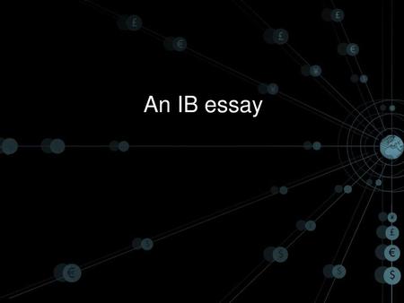 An IB essay.