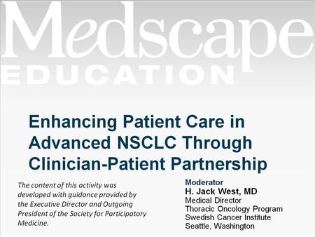 Enhancing Patient Care in Advanced NSCLC Through Clinician-Patient Partnership.