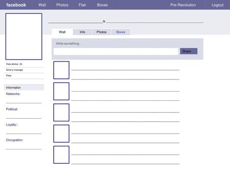 facebook Wall Photos Flair Boxes Pre-Revolution Logout