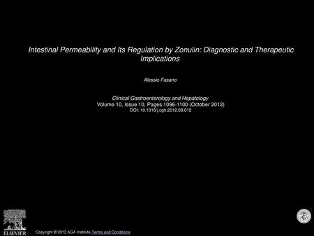 Alessio Fasano  Clinical Gastroenterology and Hepatology 