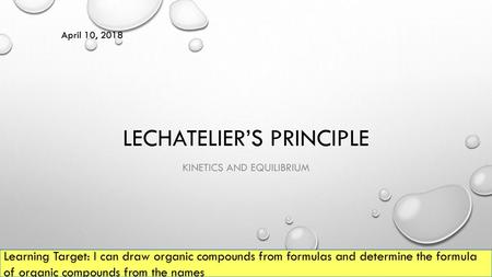 LeChatelier’s Principle