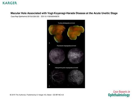 Case Rep Ophthalmol 2015;6: DOI: /