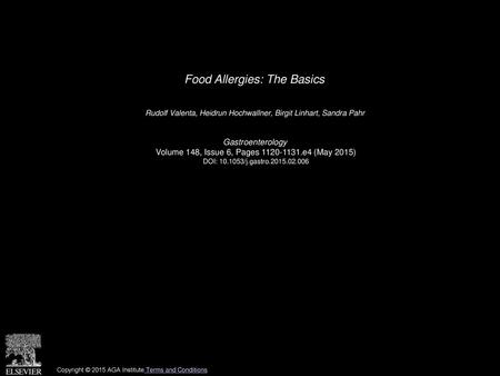 Food Allergies: The Basics