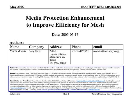 Media Protection Enhancement to Improve Efficiency for Mesh