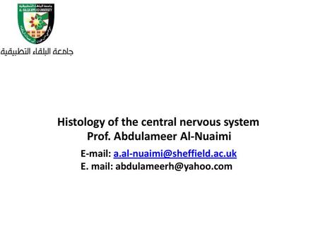 Histology of the central nervous system